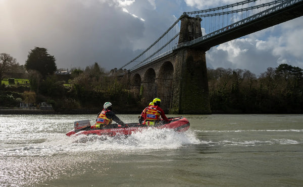 Apex Technical Training group searching in a river during a water and flood rescue training course